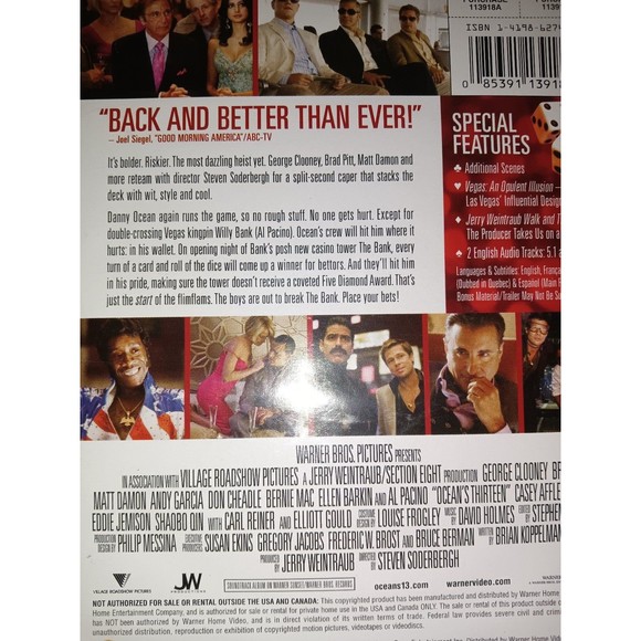 Ocean's Thirteen DVD - Picture 3 of 3